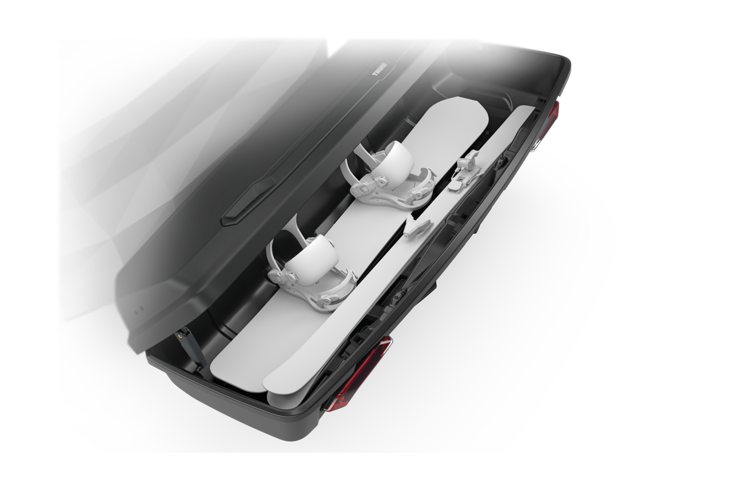 Box bagażowy na hak Thule Arcos Box XL | 906600 Small-ThuleArcosXL_EROW_IsoBack_F_OCWL_Open_WSkies_906600